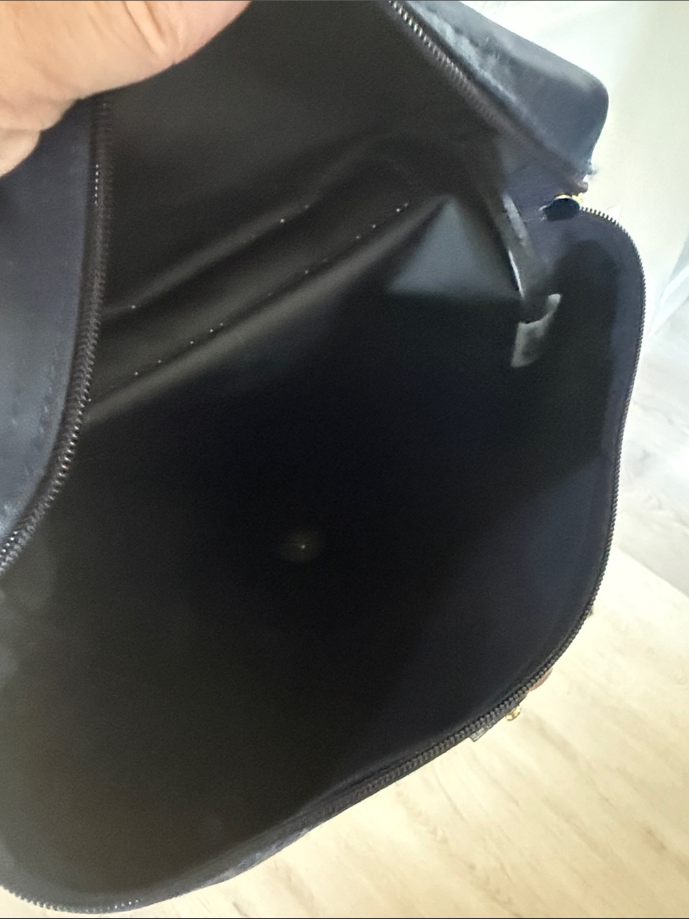 Longchamp Navy and Brown Le Pliage Small Backpack - Picture 6 of 6